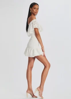 Retrofete Pia Short Dress White Fruition Outlet
