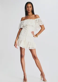 Retrofete Pia Short Dress White Fruition Outlet