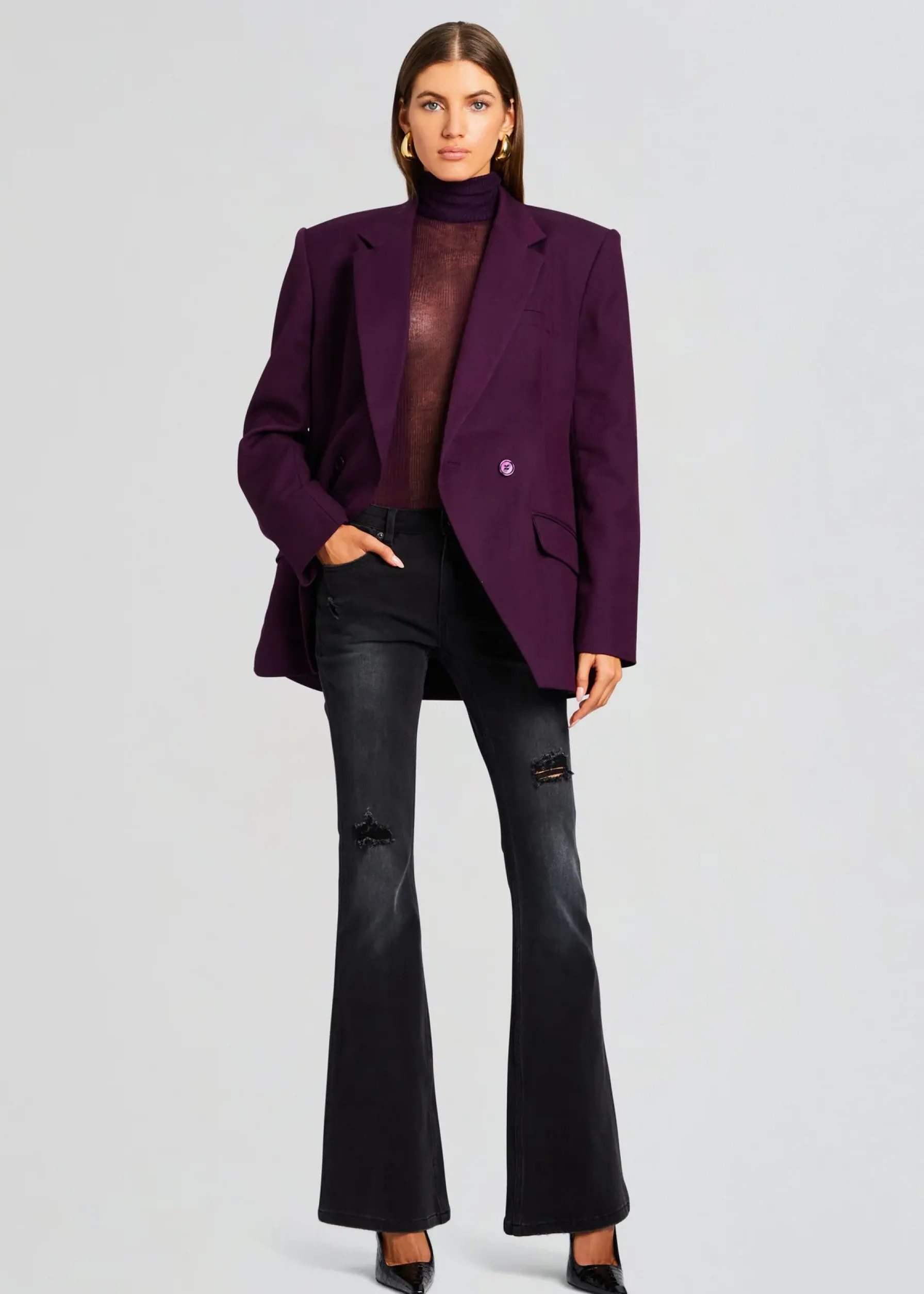 Retrofete Piper Sweater Eggplant Best Sale