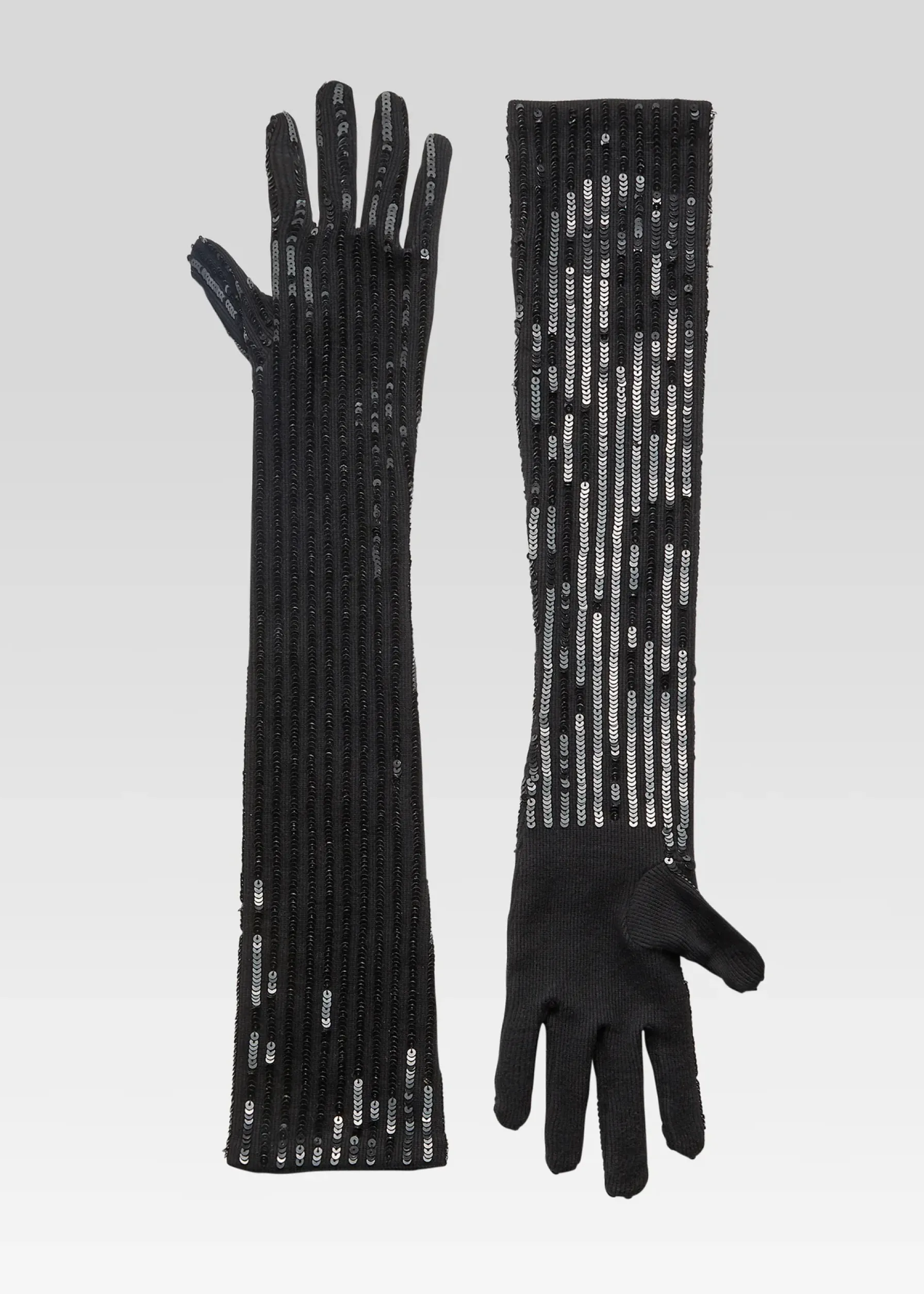 Retrofete Plaza Sequin Knit Gloves Black Flash Sale