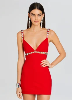 Retrofete Polly Dress Fiery Red/Silver Clearance