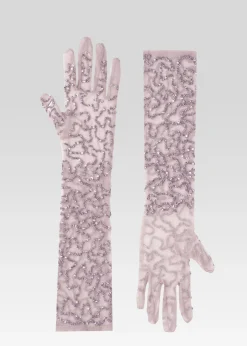 Retrofete Poppy Sequin Gloves Mink Grey Shop