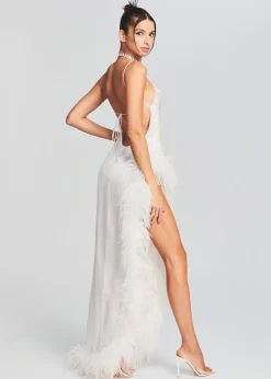 Retrofete Priscilla Feather Dress White Cheap