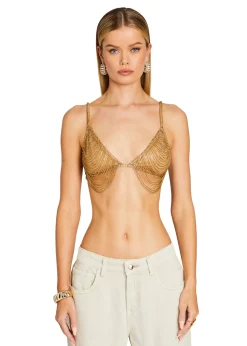 Retrofete Pyla Chain Bra Tannin/Gold Best