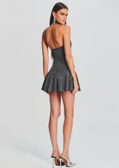 Retrofete Quinn Dress Metallic Black/Silver Shop