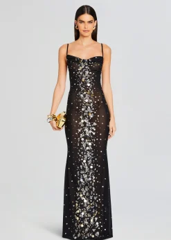 Retrofete Rainey Embellished Dress Black/Silver Gold Best