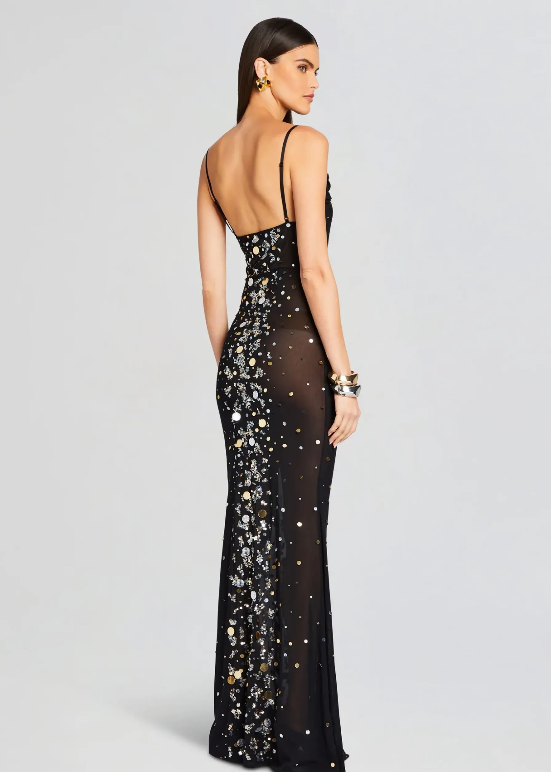 Retrofete Rainey Embellished Dress Black/Silver Gold Cheap