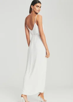 Retrofete Rebecca Dress Moonglow White New