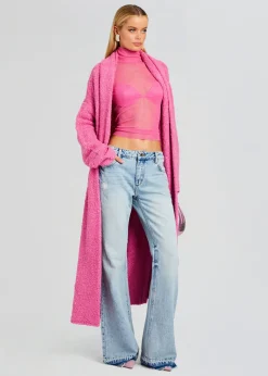 Retrofete Reed Boucle Cardigan Malibu Pink Sale