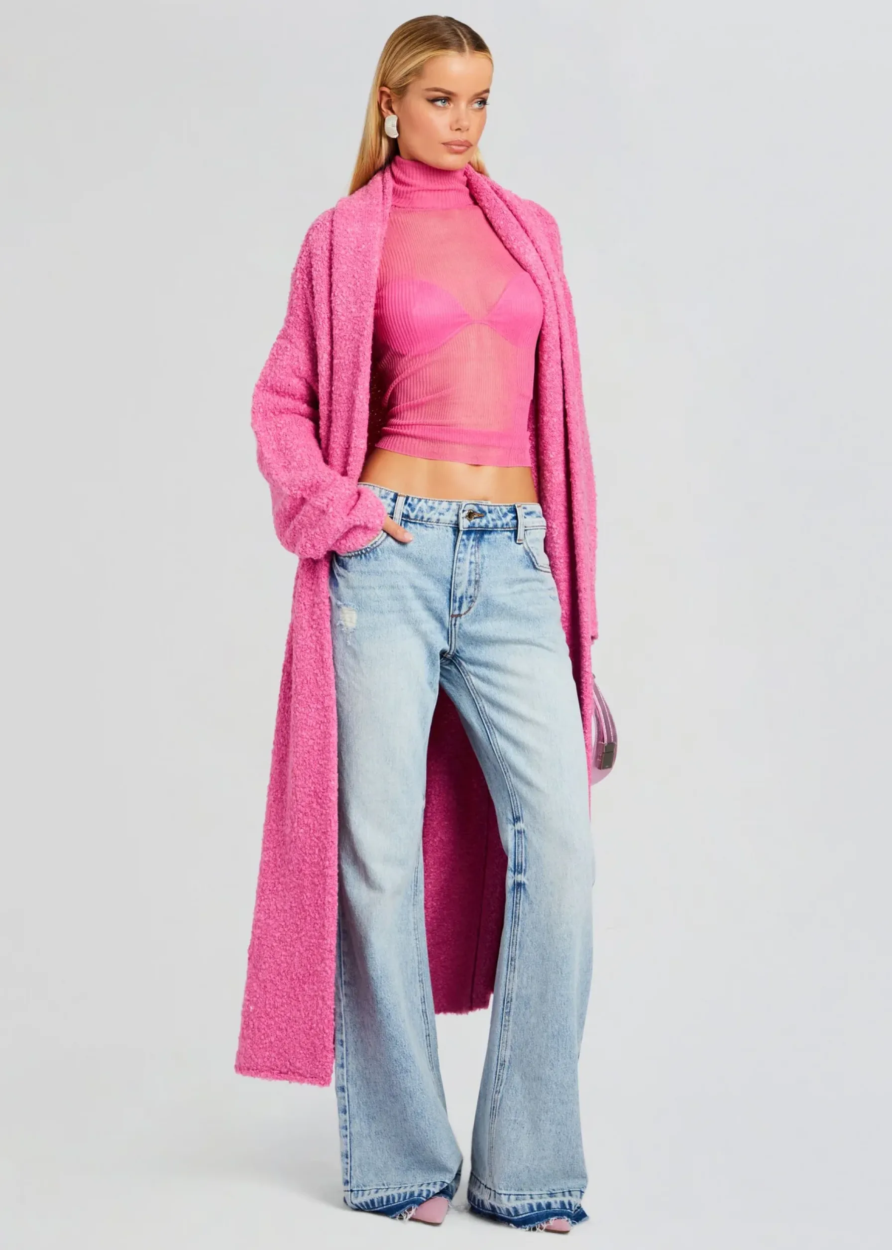 Retrofete Reed Boucle Cardigan Malibu Pink Best