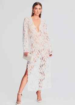 Retrofete Reet Lace Kaftan White Shop