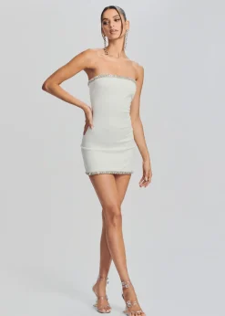 Retrofete Regina Dress White/Silver Best