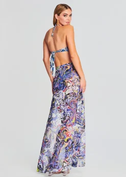 Retrofete Rio Chiffon Skirt Blue Jungle Cheap