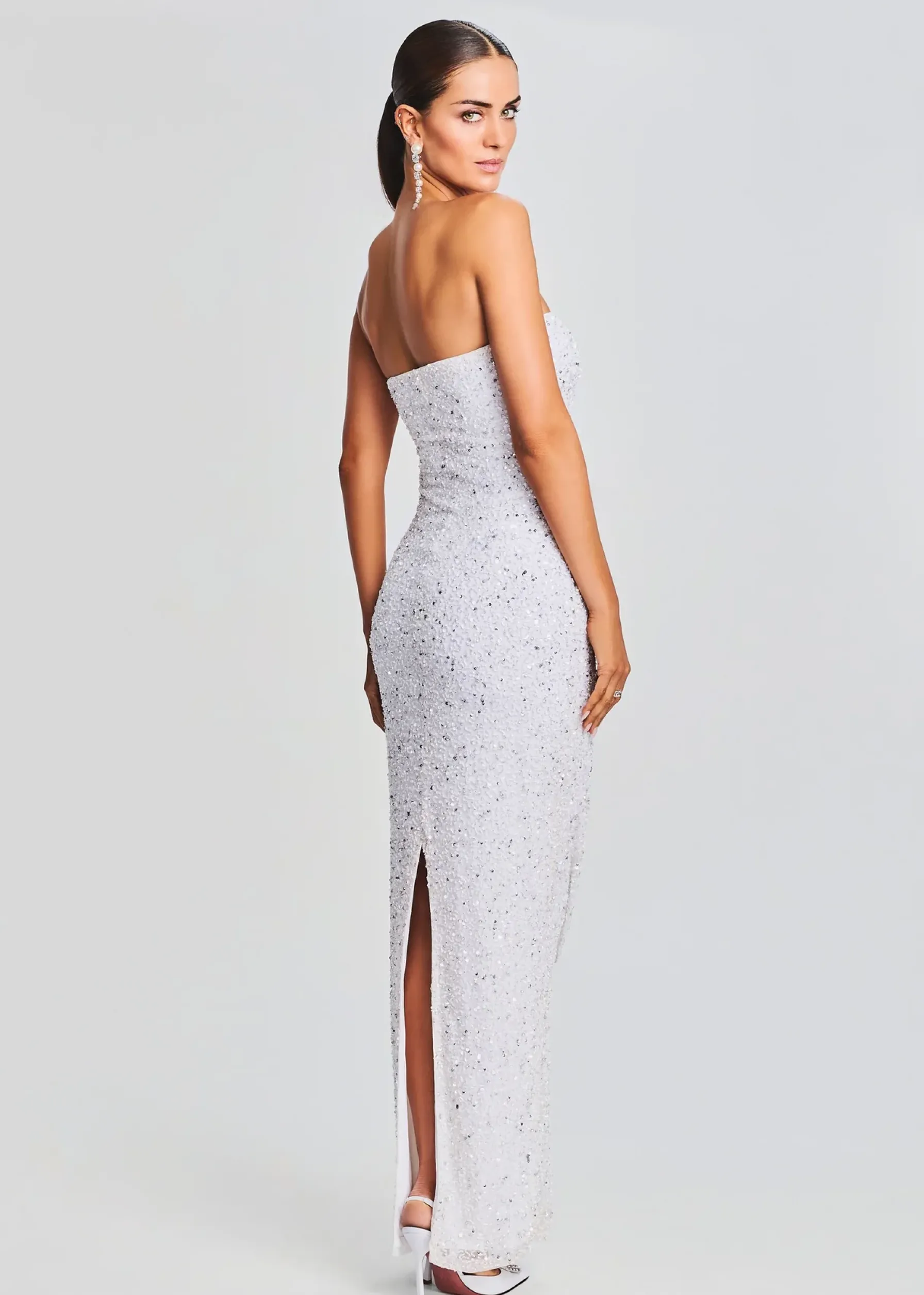 Retrofete Riverly Dress Silver White Discount