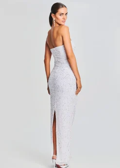 Retrofete Riverly Dress Silver White Fashion