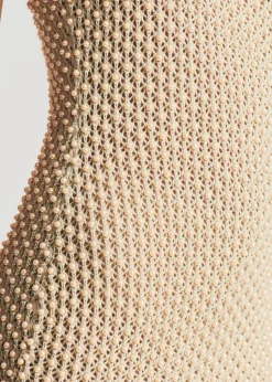 Retrofete Rocco Crochet Dress Sand Best