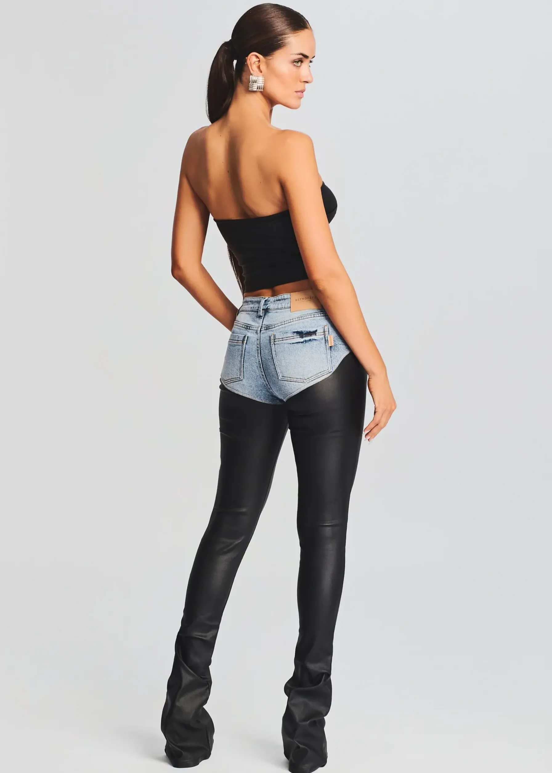 Retrofete Rogan Pant Alani Coated Black Flash Sale
