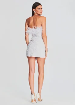 Retrofete Ronit Pearl Dress White Pearl Discount