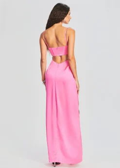 Retrofete Rosa Corset Dress Hyper Pink Clearance