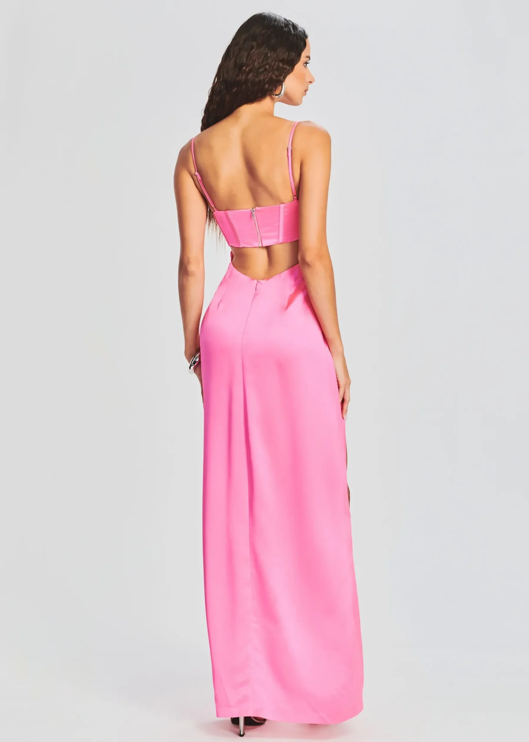 Retrofete Rosa Corset Dress Hyper Pink Fashion
