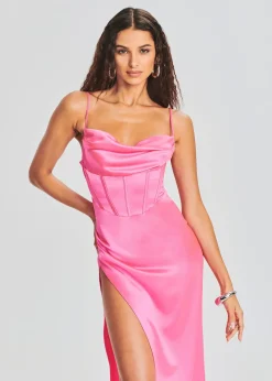 Retrofete Rosa Corset Dress Hyper Pink Cheap