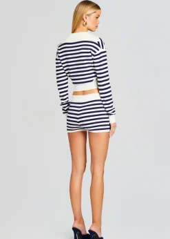 Retrofete Rose Knit Top Cream/ Navy Cheap