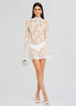 Retrofete Rosie Embellished Lace Dress White Store