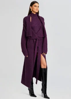 Retrofete Rue Boucle Cardigan Eggplant Flash Sale