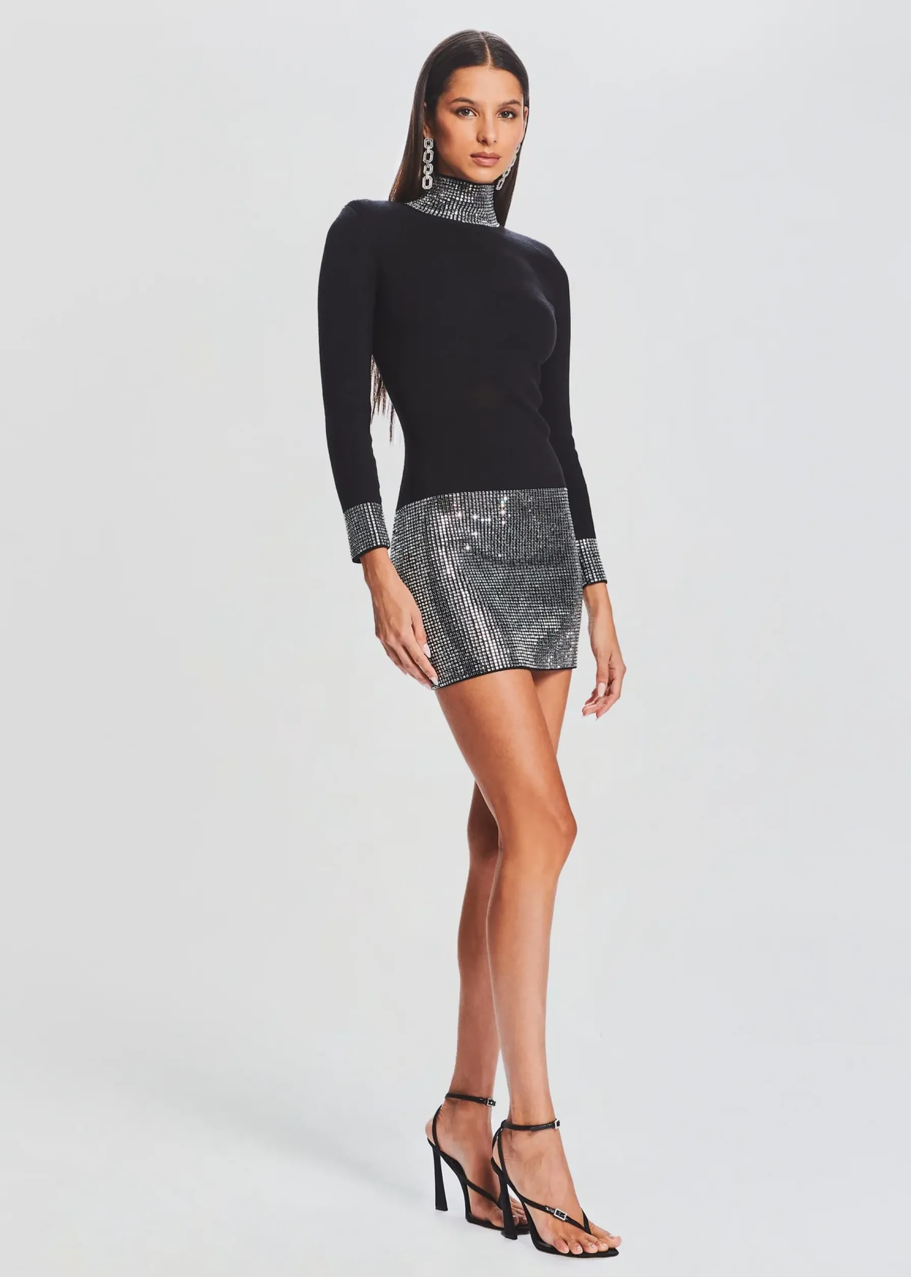 Retrofete Rue Embellished Knit Dress Black Cheap