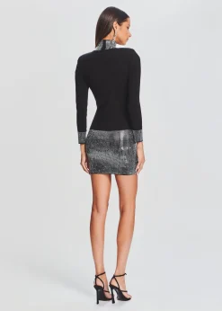 Retrofete Rue Embellished Knit Dress Black Cheap