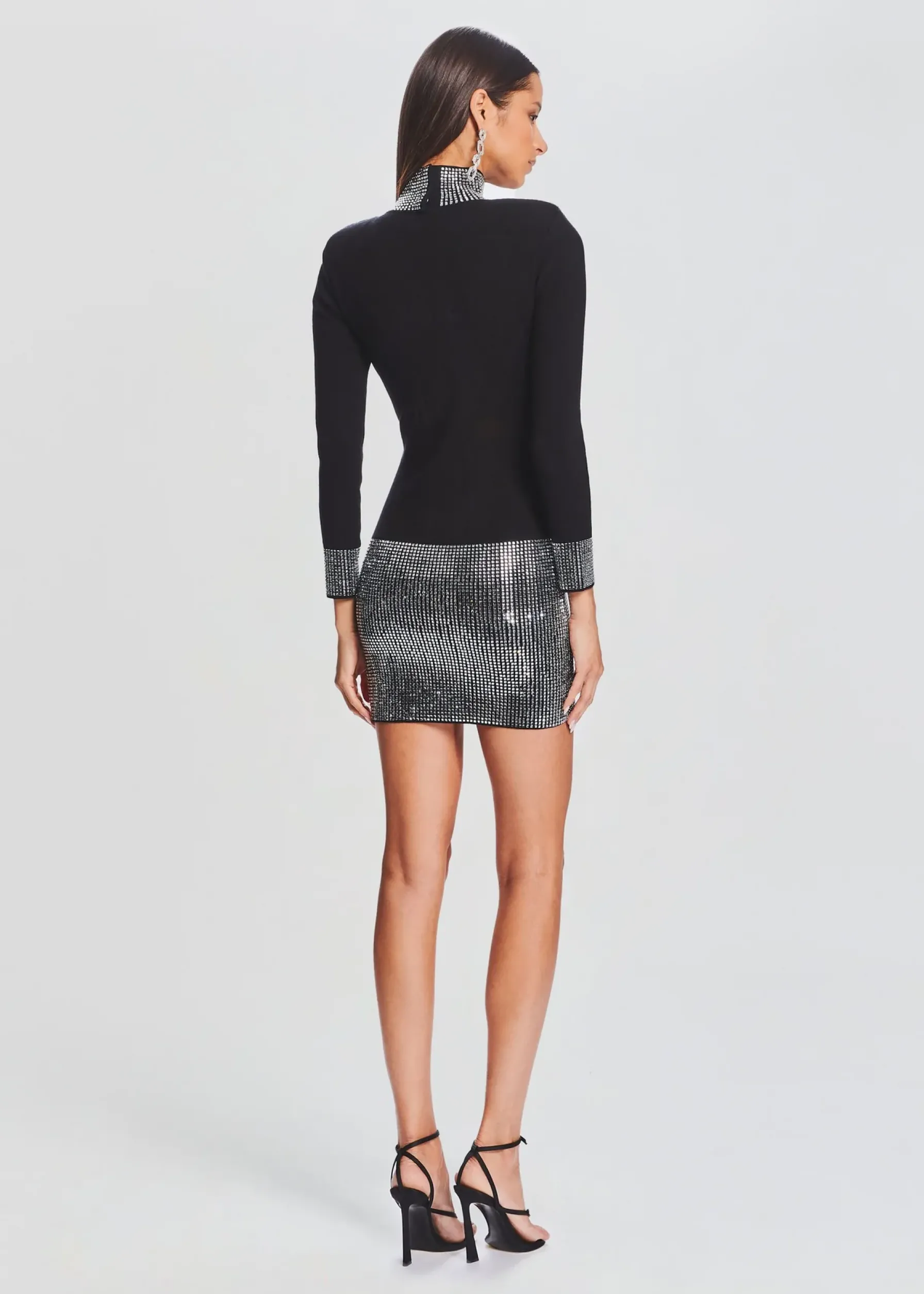 Retrofete Rue Embellished Knit Dress Black Cheap