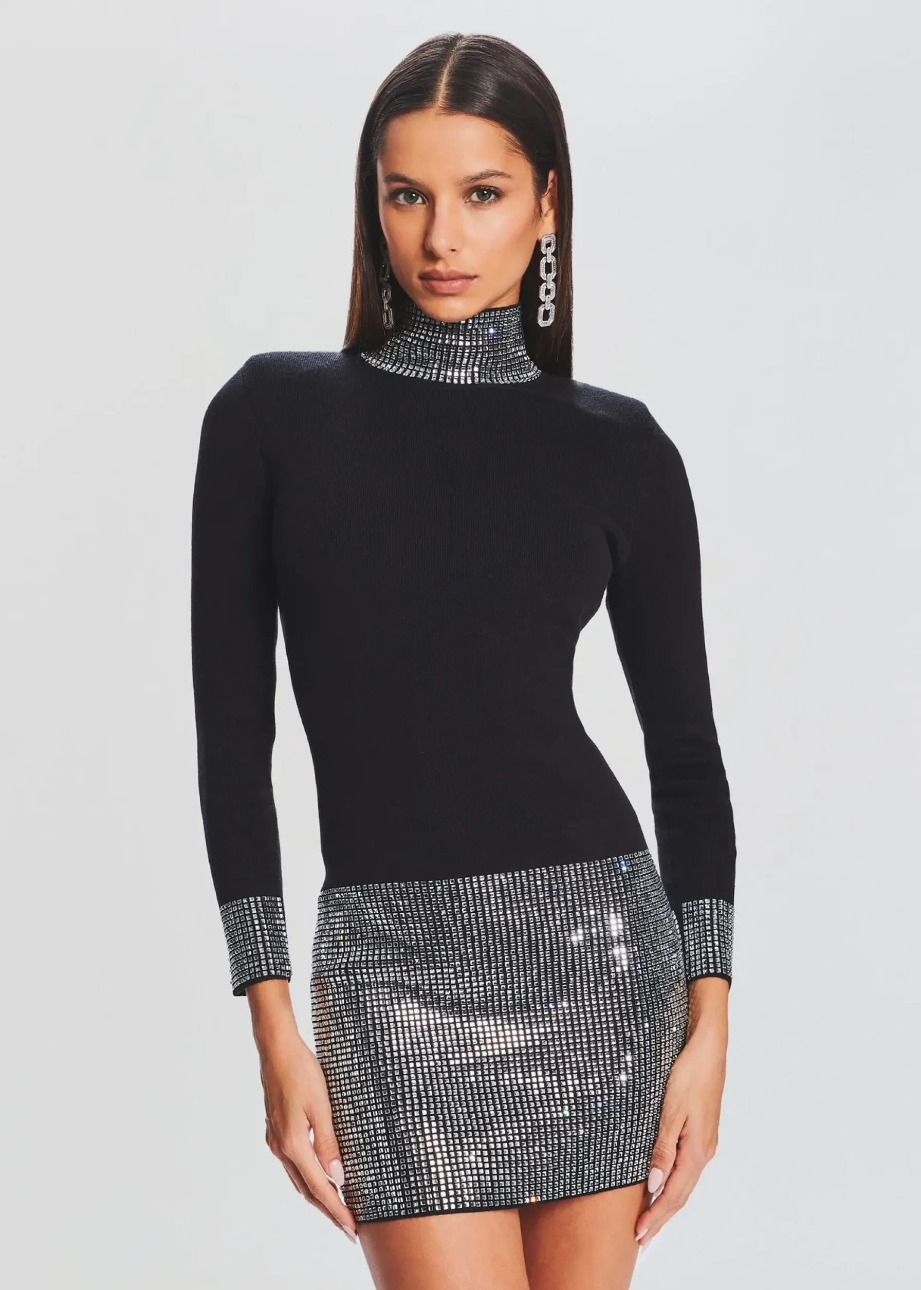 Retrofete Rue Embellished Knit Dress Black Cheap