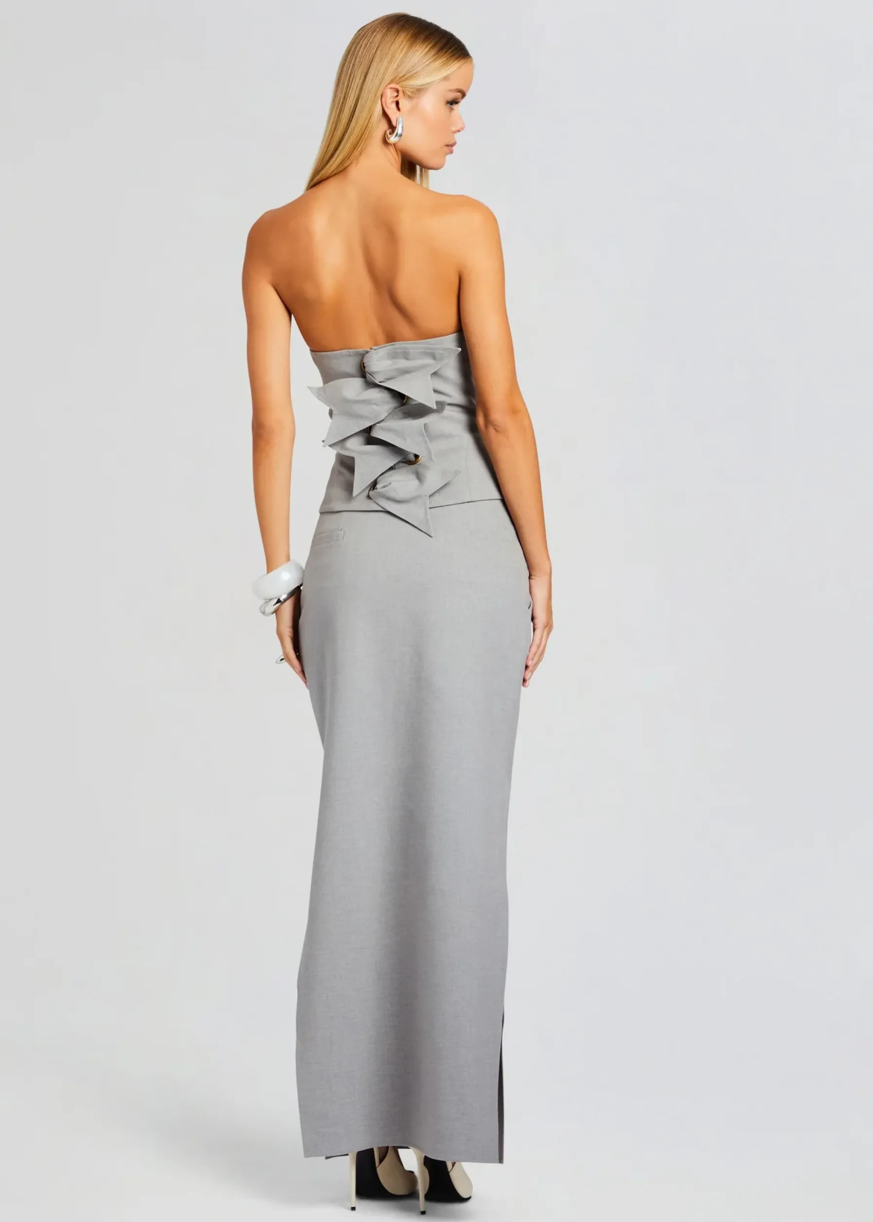 Retrofete Rylie Wool Skirt Grey Fashion