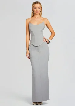 Retrofete Rylie Wool Skirt Grey Best Sale
