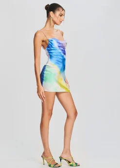Retrofete Rylynn Silk Dress Watercolor Wave Store