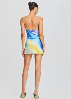 Retrofete Rylynn Silk Dress Watercolor Wave Store