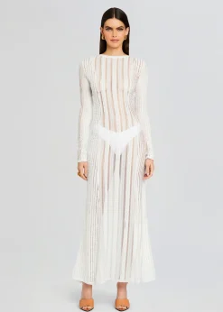 Retrofete Saley Long Dress Natural White Clearance
