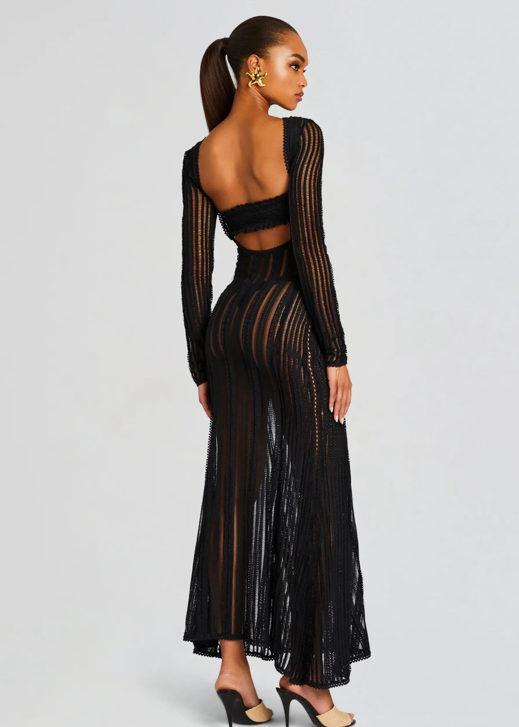 Retrofete Saley Long Dress Black Sham Online