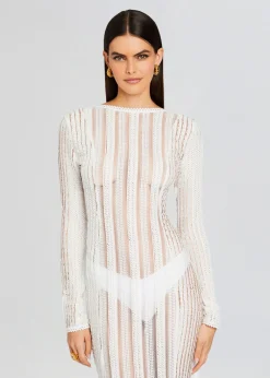 Retrofete Saley Long Dress Natural White Cheap