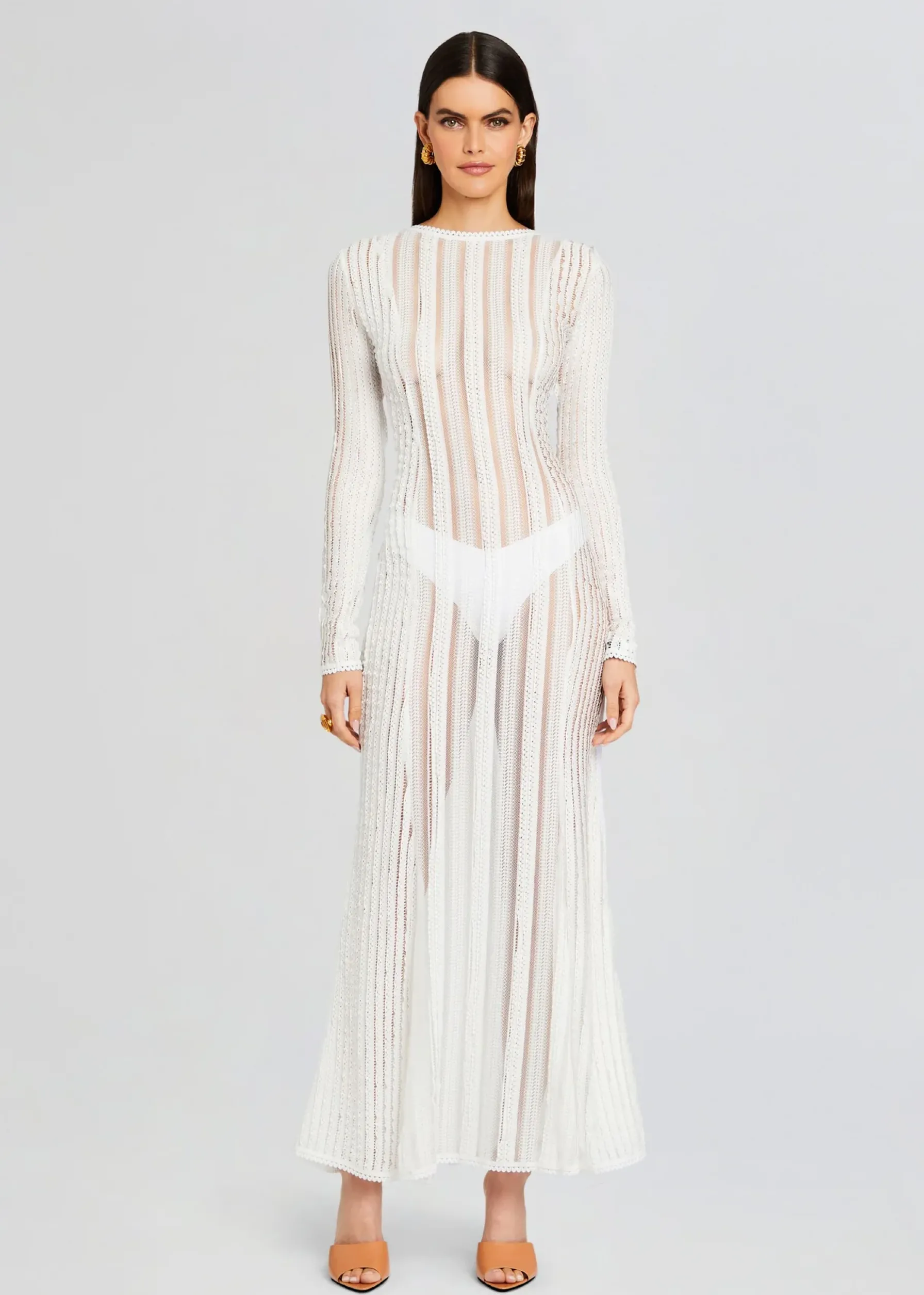 Retrofete Saley Long Dress Natural White Hot