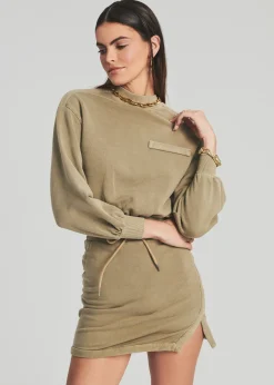 Retrofete Samantha Dress Olive Grey Clearance