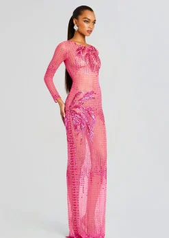 Retrofete Sammy Embellished Dress Ultra Pink Cheap