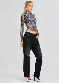 Retrofete Sana Top Grey Ocelot Hot
