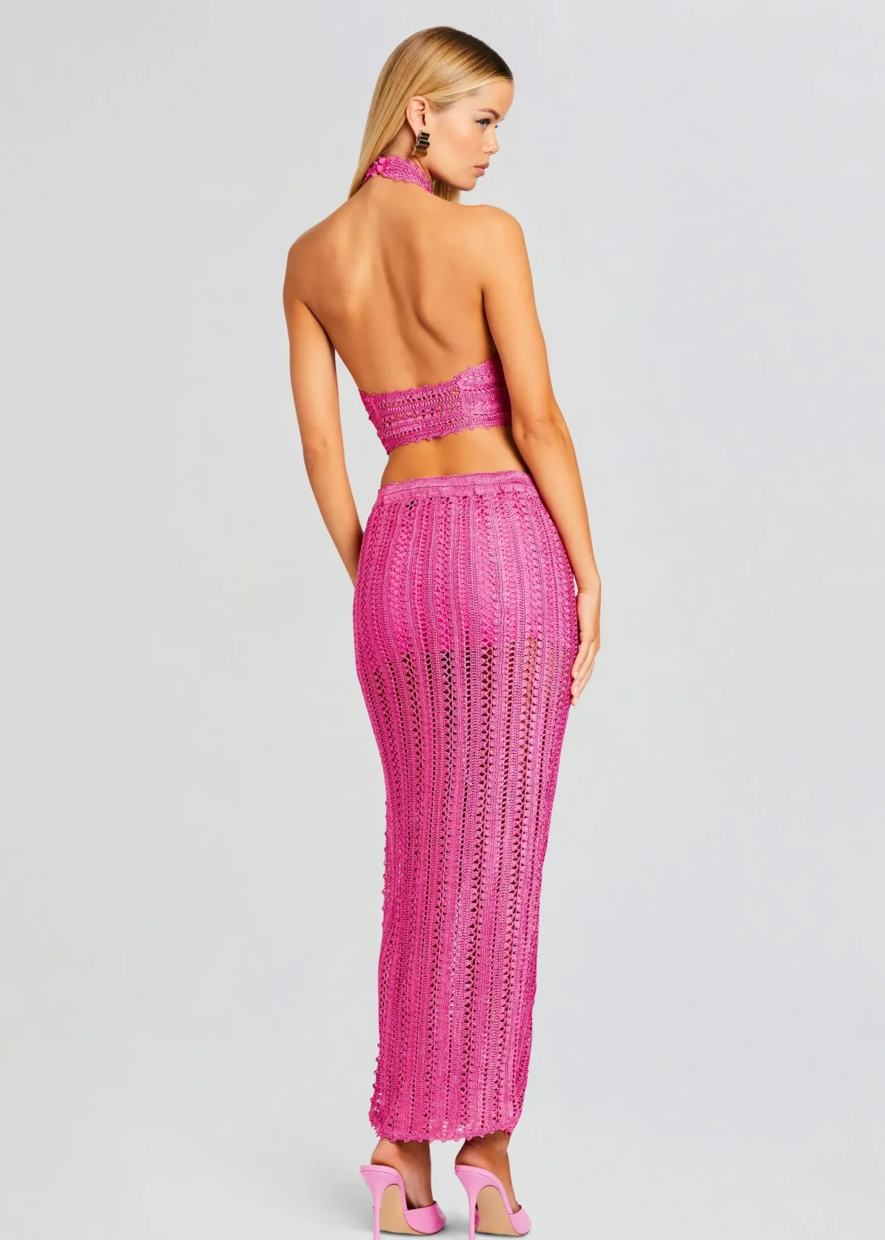 Retrofete Sandy Crochet Skirt Malibu Pink Best