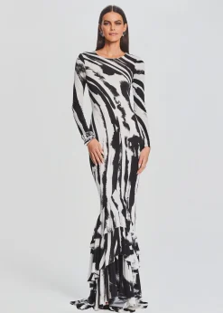 Retrofete Sara Dress Zebra Ink Outlet