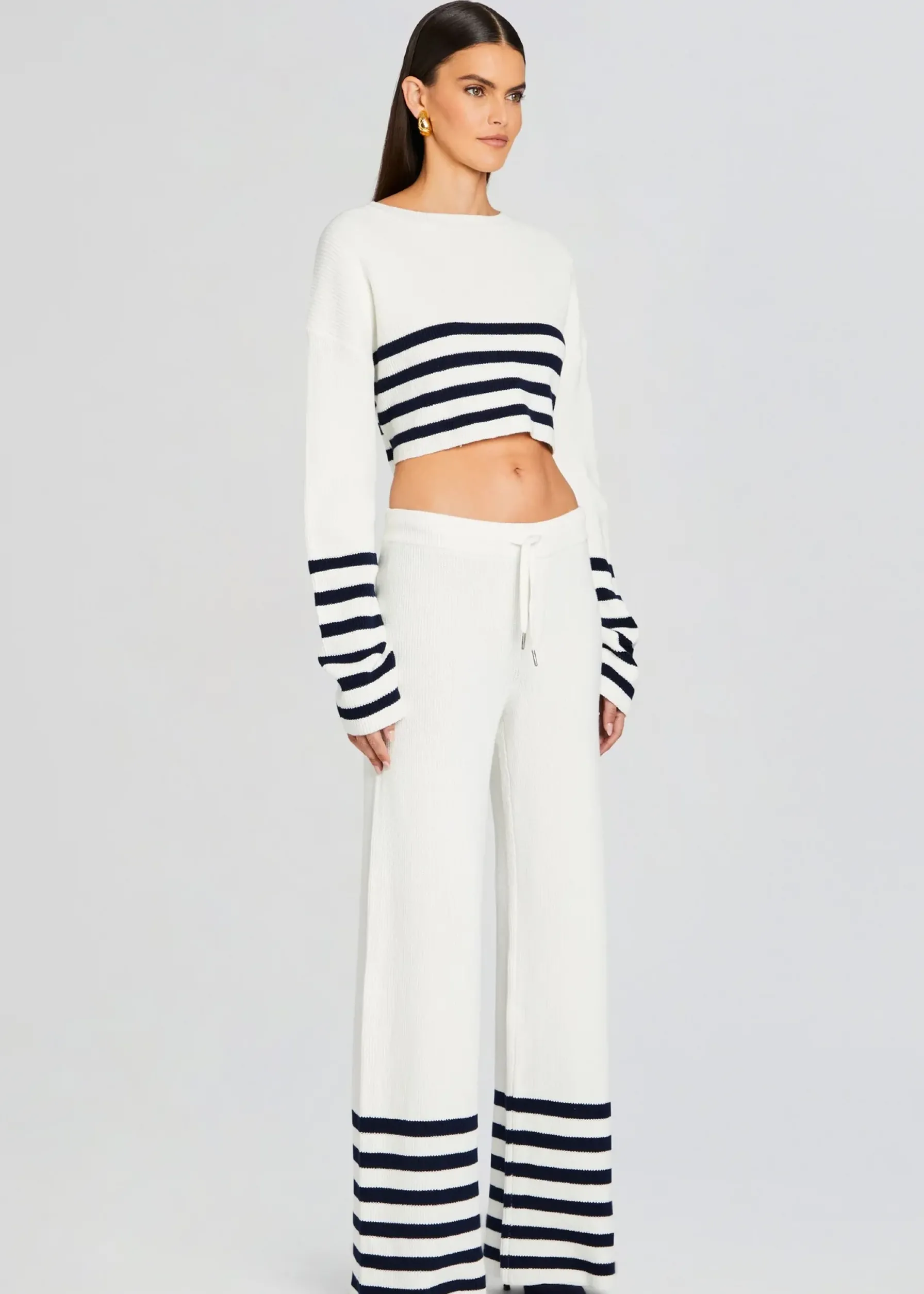 Retrofete Sharlie Sweater White/ Navy Fashion