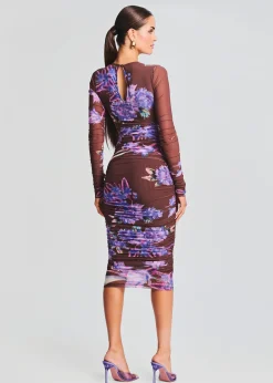 Retrofete Shay Midi Dress Brown Sale
