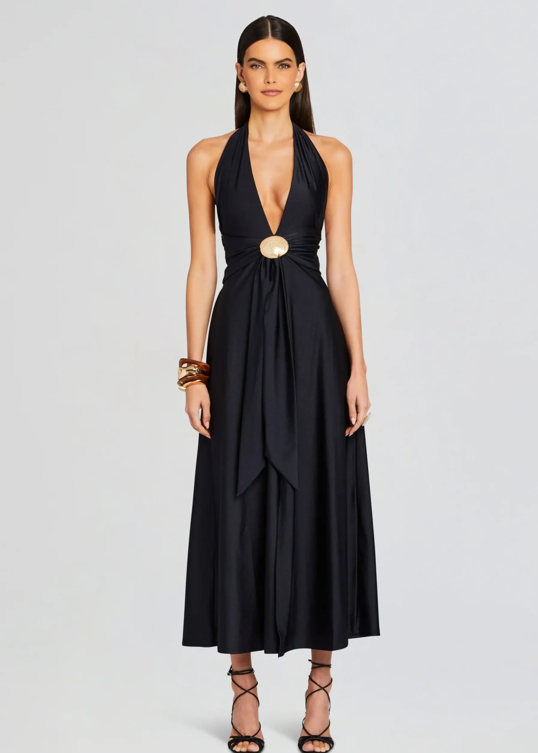 Retrofete Shelly Maxi Dress Black New