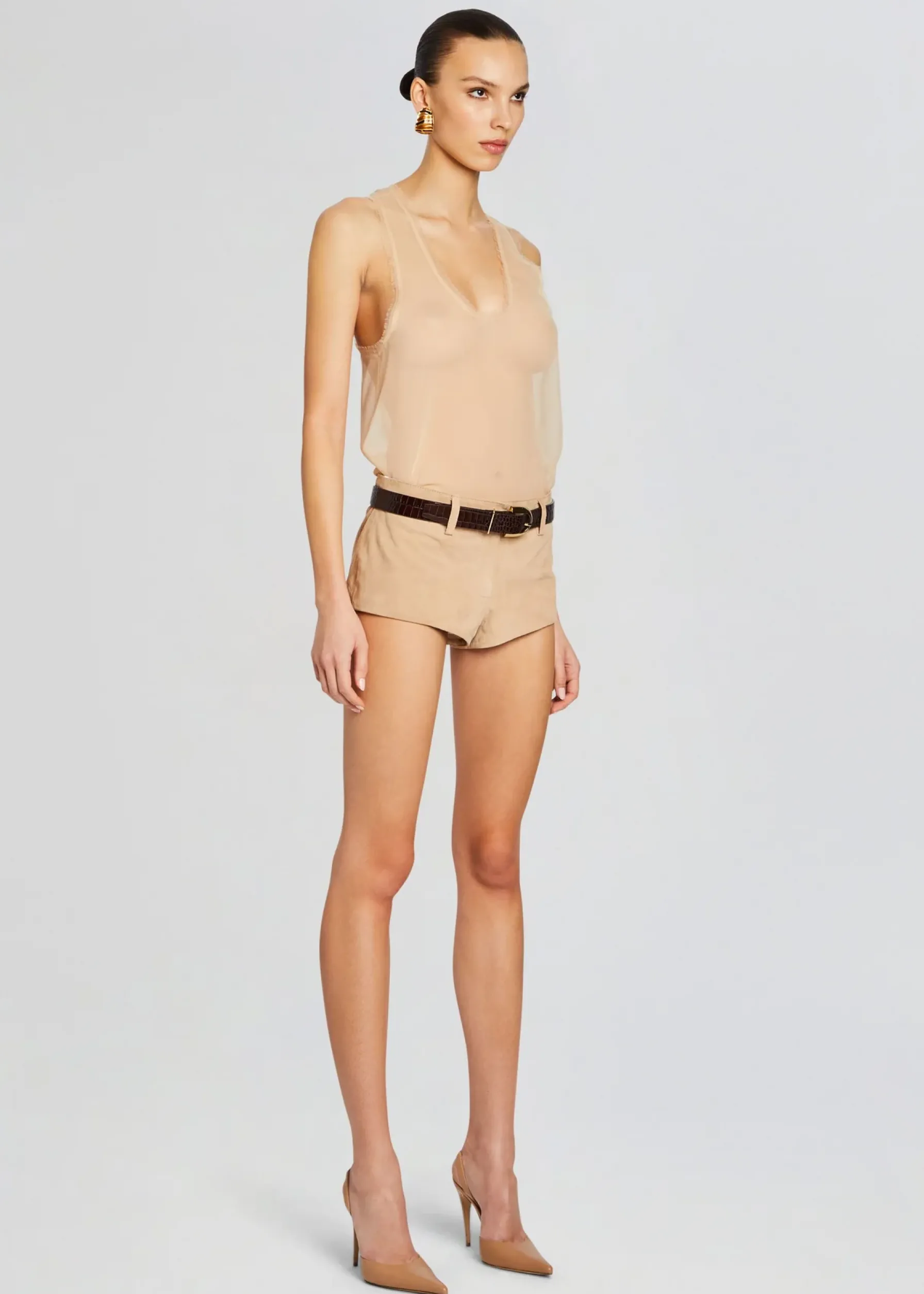 Retrofete Shye Silk Top Nude Discount