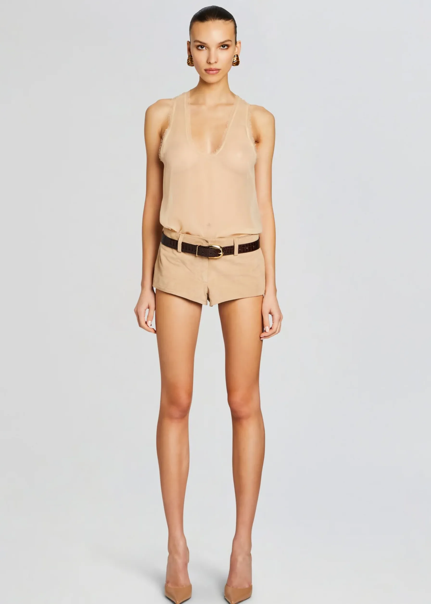 Retrofete Shye Silk Top Nude Discount